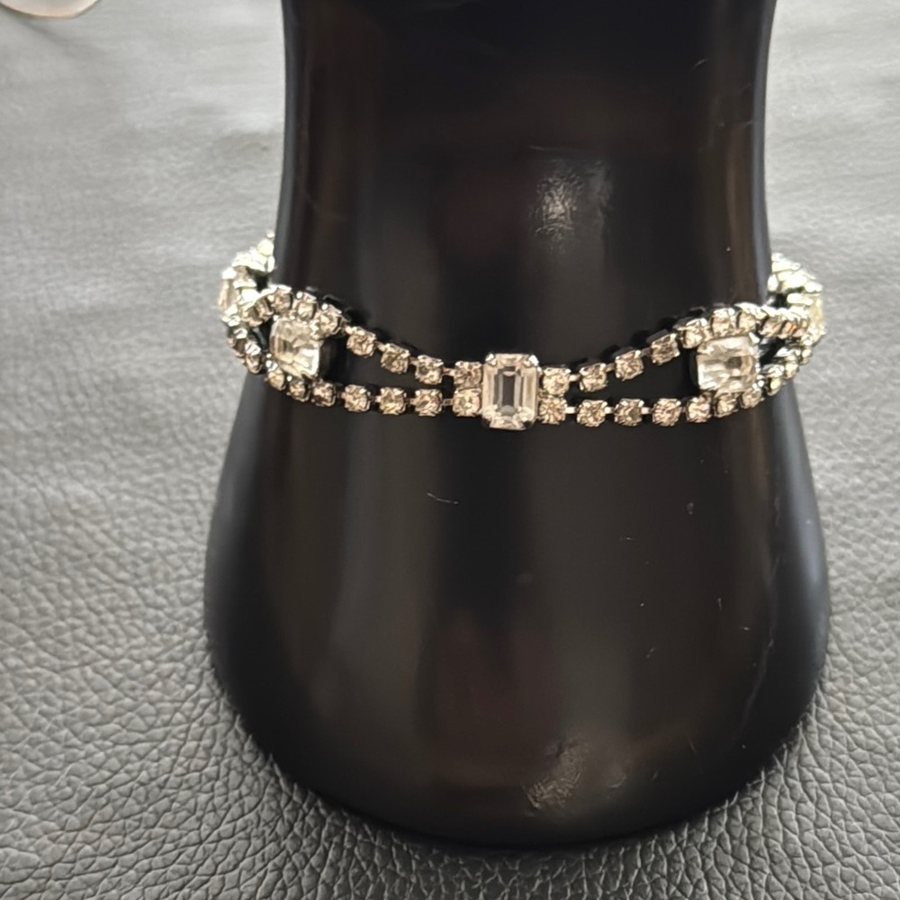 Vintage Rhinestone Art Deco Style Bracelet
